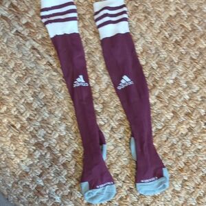 Adidas Maroon and Toddler Size S (4-5T) Soccer Socks